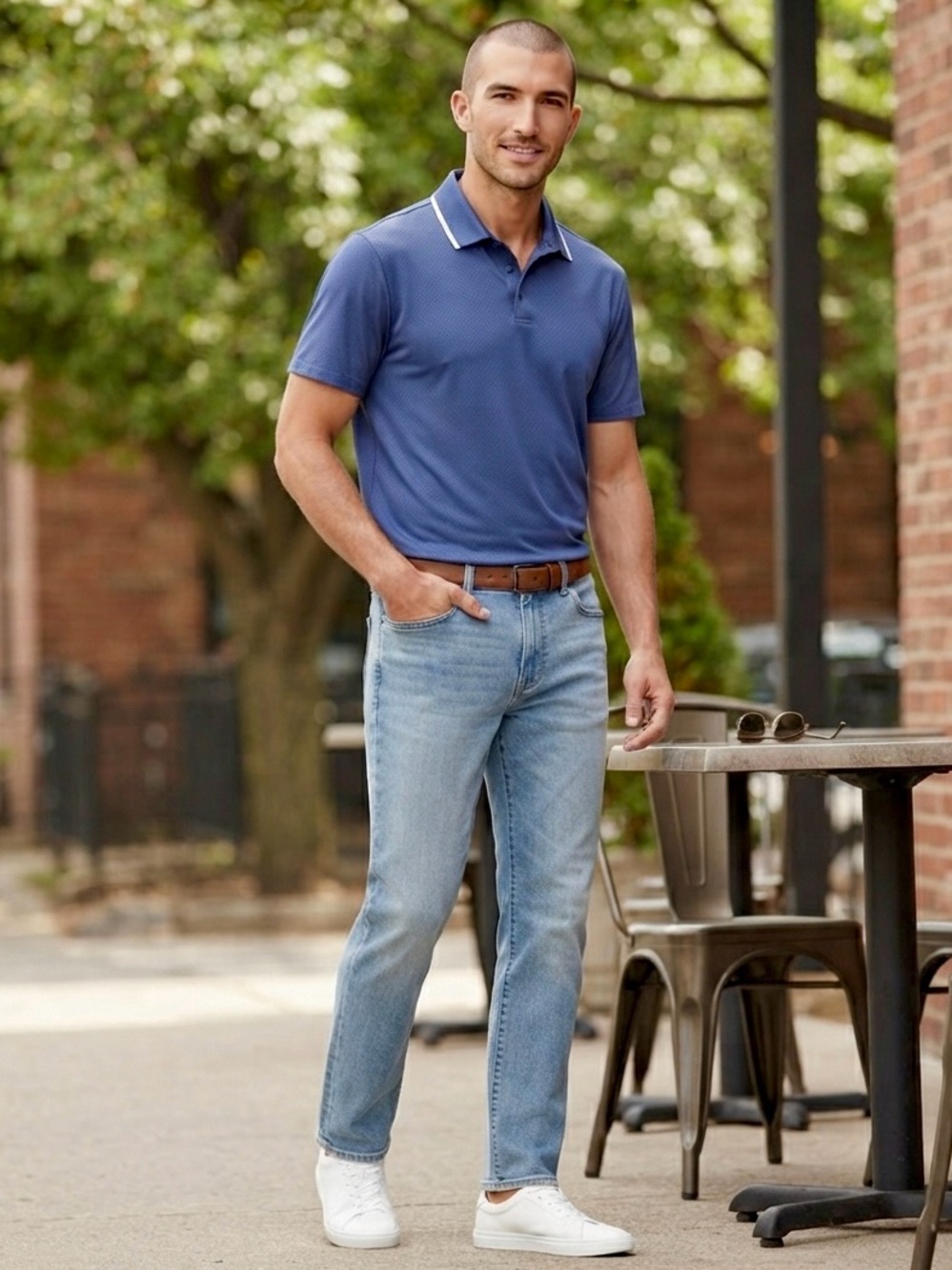 Old Navy Active Cloudmotion Men's Blue Performance Golf Polo Shirt Size M NWOT